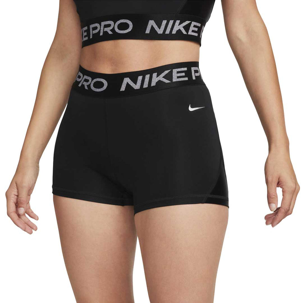 Nike Pro - Women's Mid Rise 3 Inch Shorts (FB5586 010)