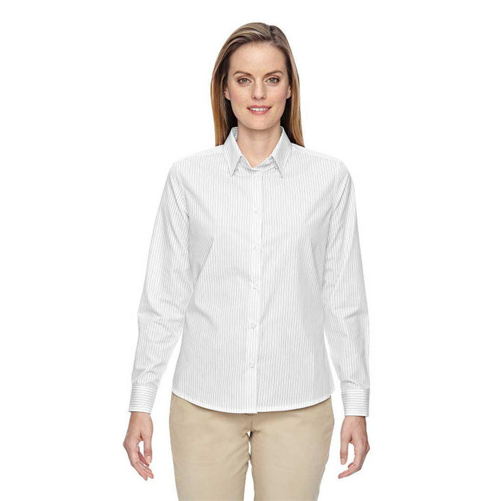 North End - Women's Align Wrinkle Resistant Cotton Striped Shirt (77044 701)