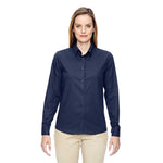 North End - Women's Wrinkle Resistant Cotton Blend Checkered Shirt (77043 849)