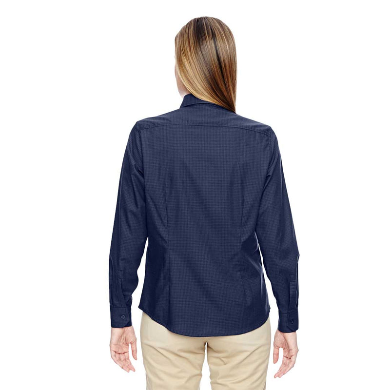 North End - Women's Wrinkle Resistant Cotton Blend Checkered Shirt (77043 849)