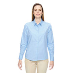 North End - Women's Wrinkle Resistant Cotton Blend Striped Shirt (77044 708)