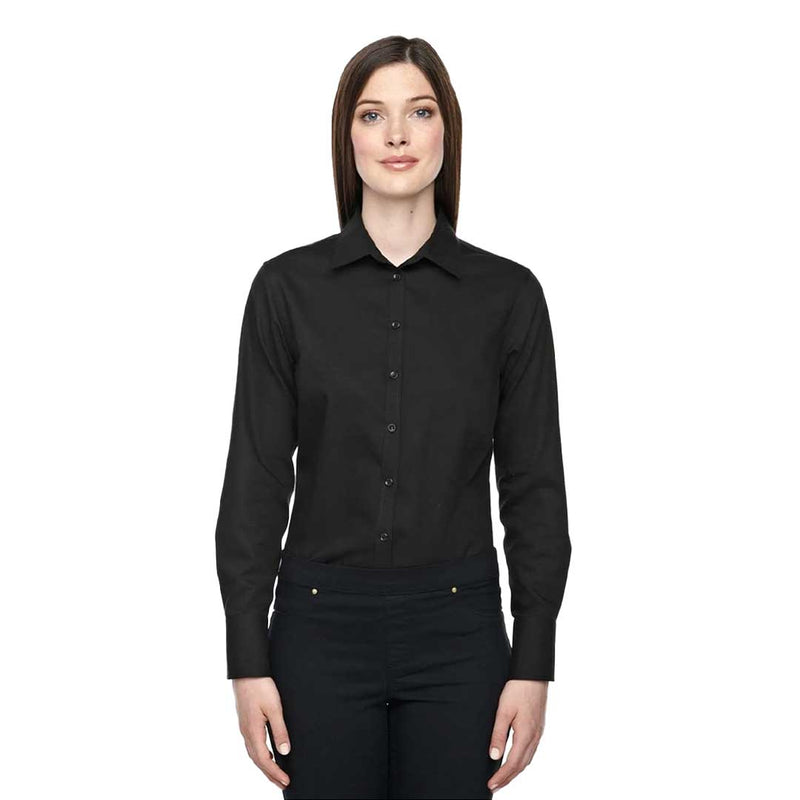 North End Sport - Women's Wrinkle Free Cotton Taped Shirt (78673 703)