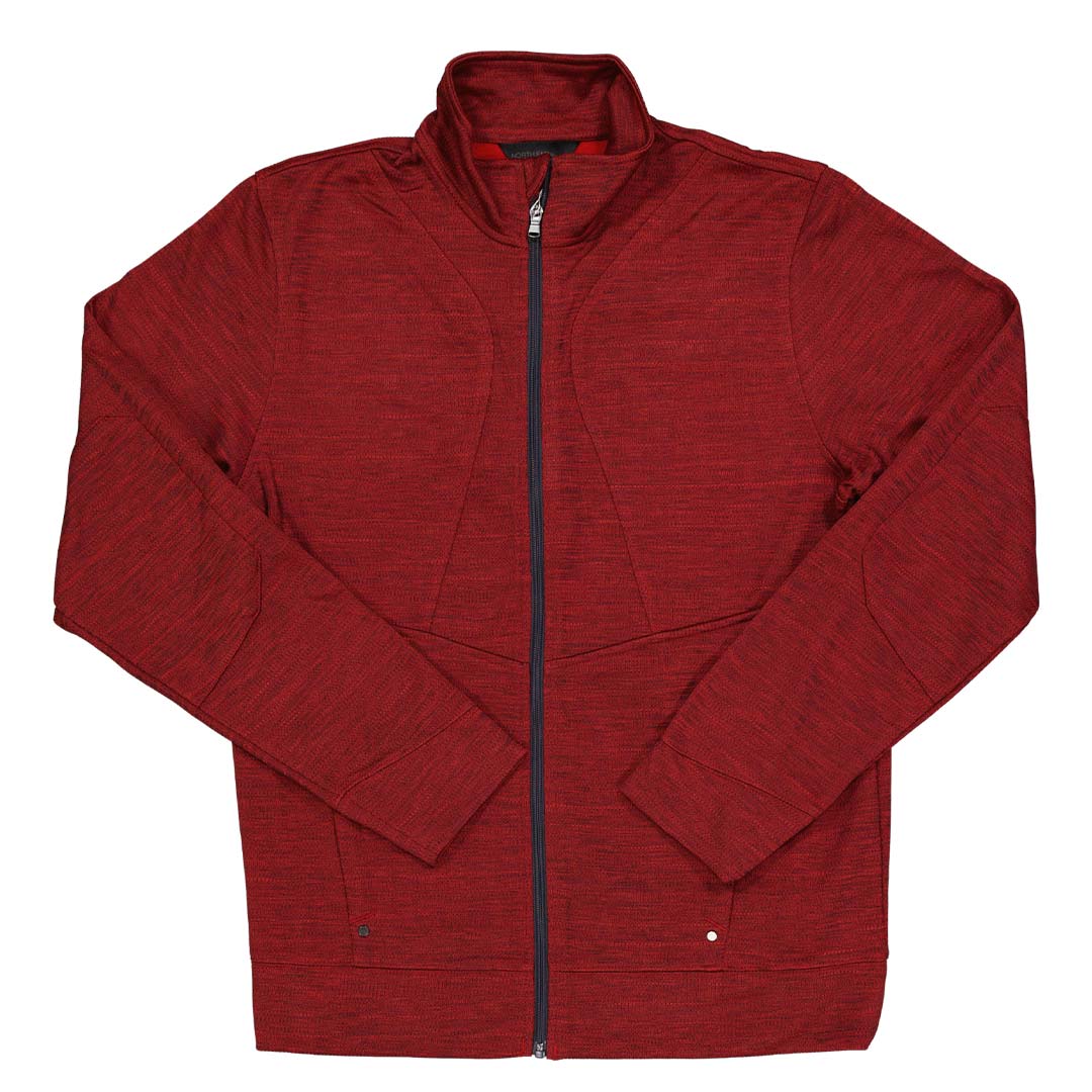 North End Men s Melange Fleece Jacket NE704 665 Red M