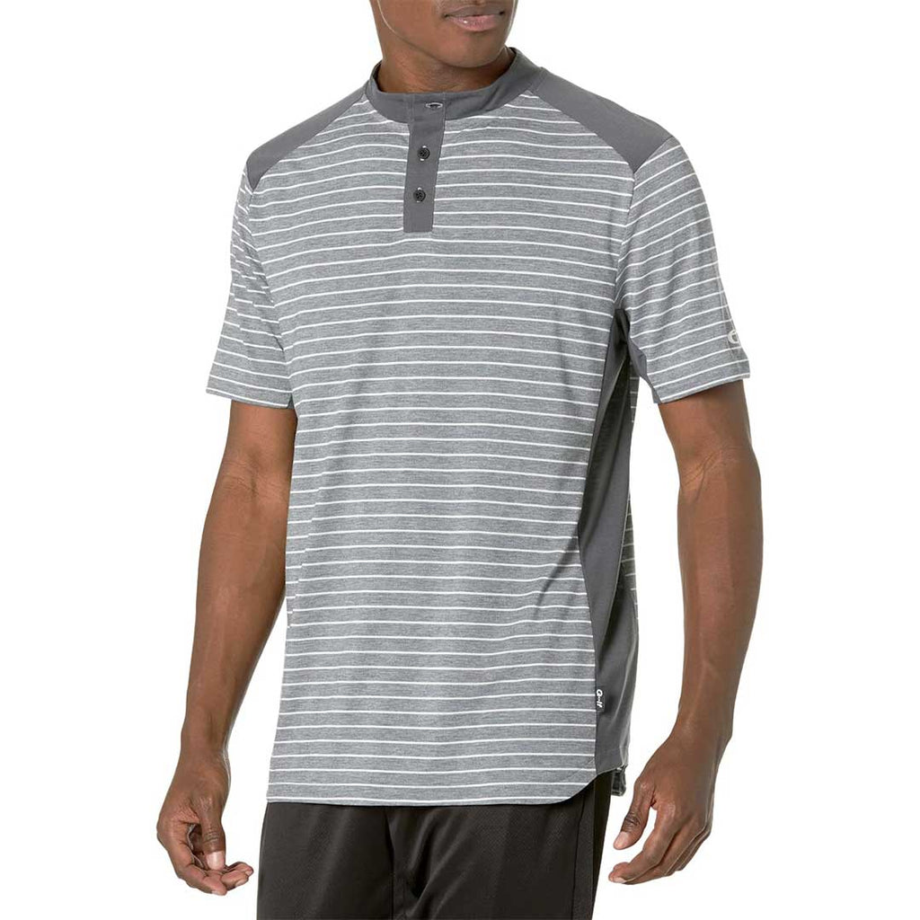 Oakley - T-shirt à rayures et franges pour homme (FOA404358 9X2)