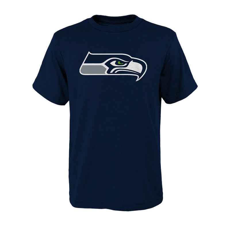 NFL - T-shirt à manches courtes avec logo principal des Seattle Seahawks pour enfants (junior) (HK1B7MK99F01 SEA) 