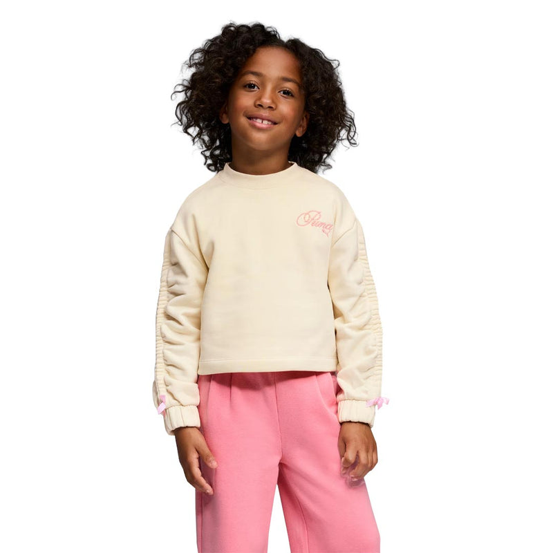 Puma - Girls' (Junior) Bow Society Pack Fleece Crewneck Sweater (PFA25V8P-18797 275)