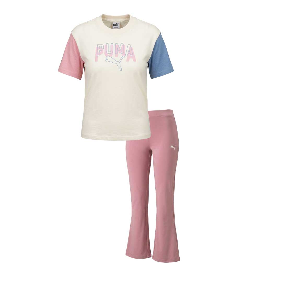 Puma - Girls' (Junior) Colorblocked T-Shirt & Leggings Set