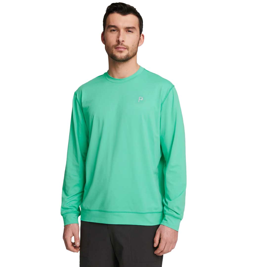 【オリーブ（37）】CANAL PIQUE SWEATSHIRT Puma - Men's Puma x Palm Tree Crew Midweight Crewneck Golf