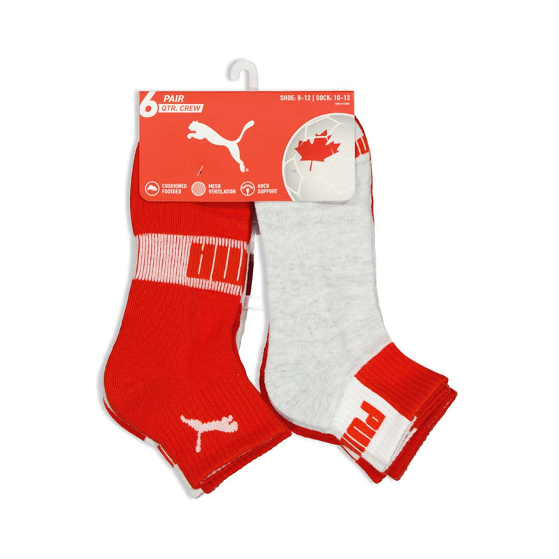 Puma - Unisex Canada 6 Pack 1/4 Crew Socks (P602683 620)