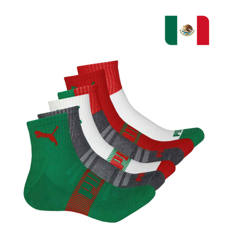 Puma - Unisex Mexico 6 Pack 1/4 Crew Socks (P602683 312)