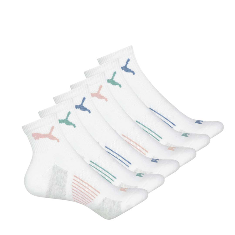 Puma - Women's 6 Pack 1/4 Crew Socks (P601592 115)