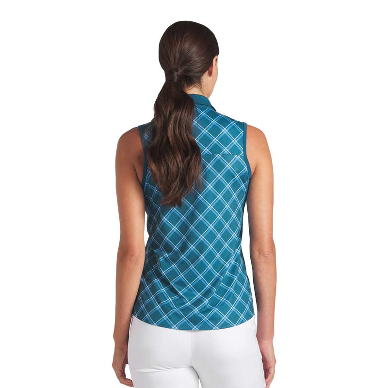 Puma - Polo à carreaux Cloudspun pour femme (623919 02)