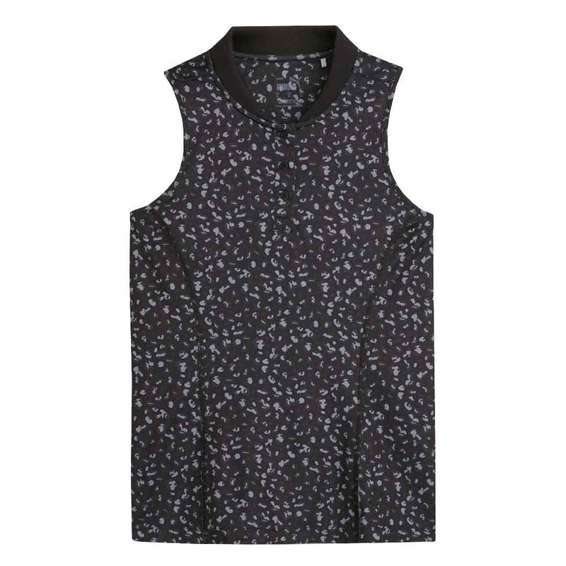 Puma - Women's Leopard Pique Range Sleeveless Golf Polo (623921 01)
