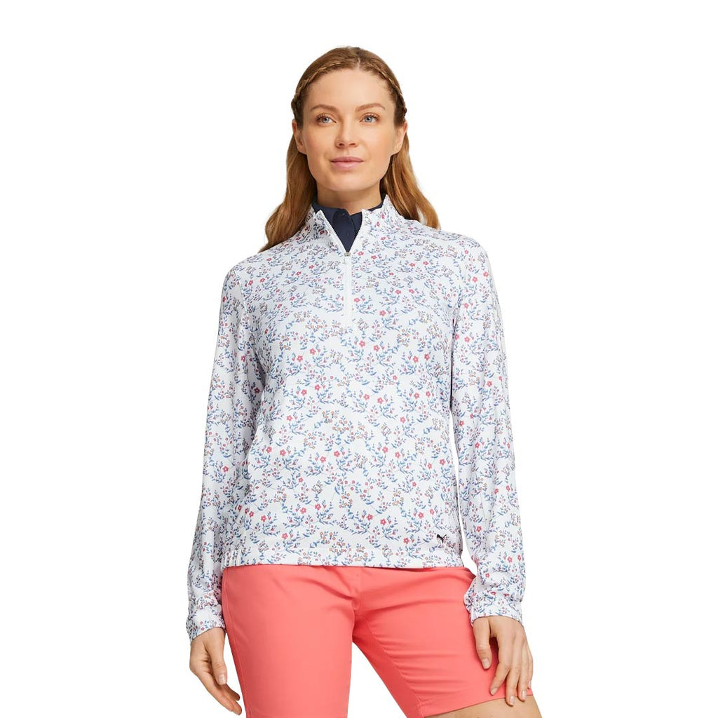 Puma - Women's Micro Floral Cloudspun 1/4 Zip (539100 01)