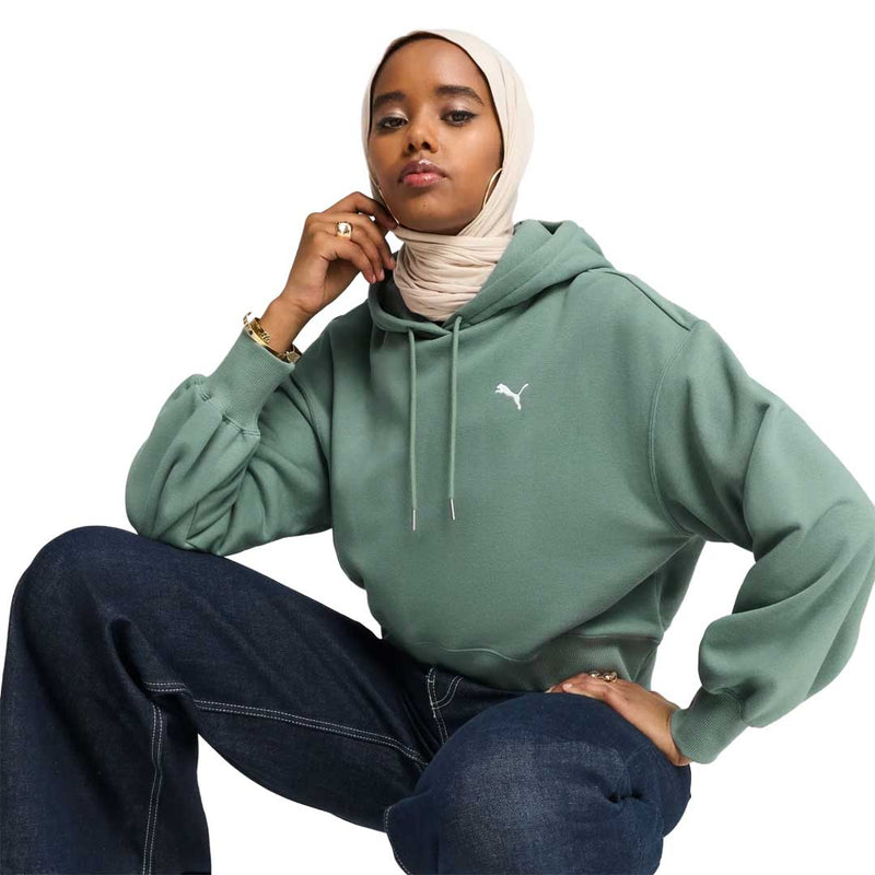 Puma - Women's Wardrobe Essentials Relaxed Cropped Hoodie (629746 30)
