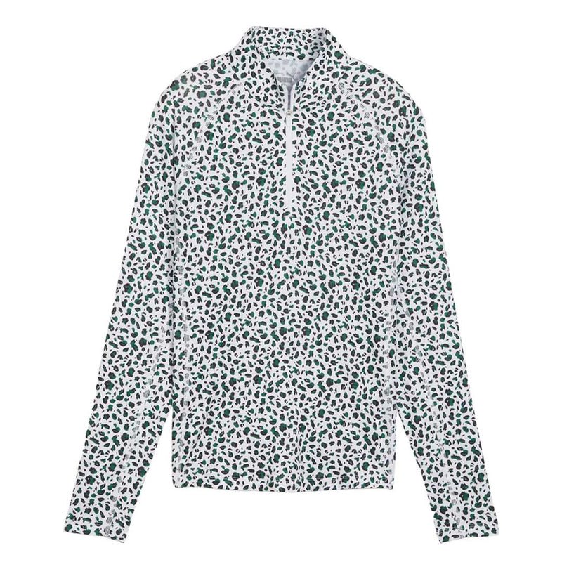 Puma - Women's You-V Leopard Quarter-Zip Golf Sweater (623929 01)
