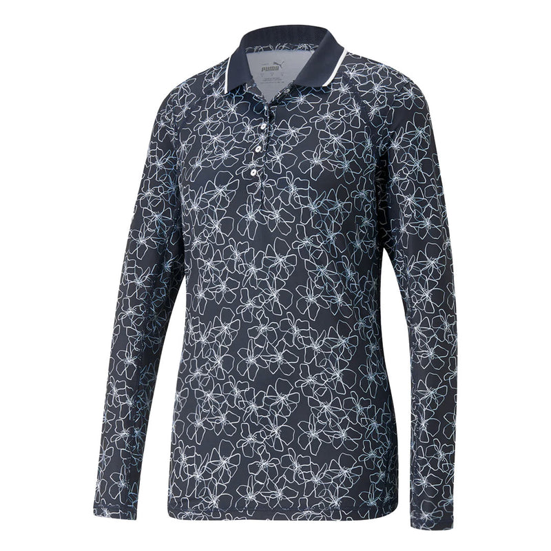 Puma - Women's YouV Island Flower Long Sleeve Polo (539037 01)