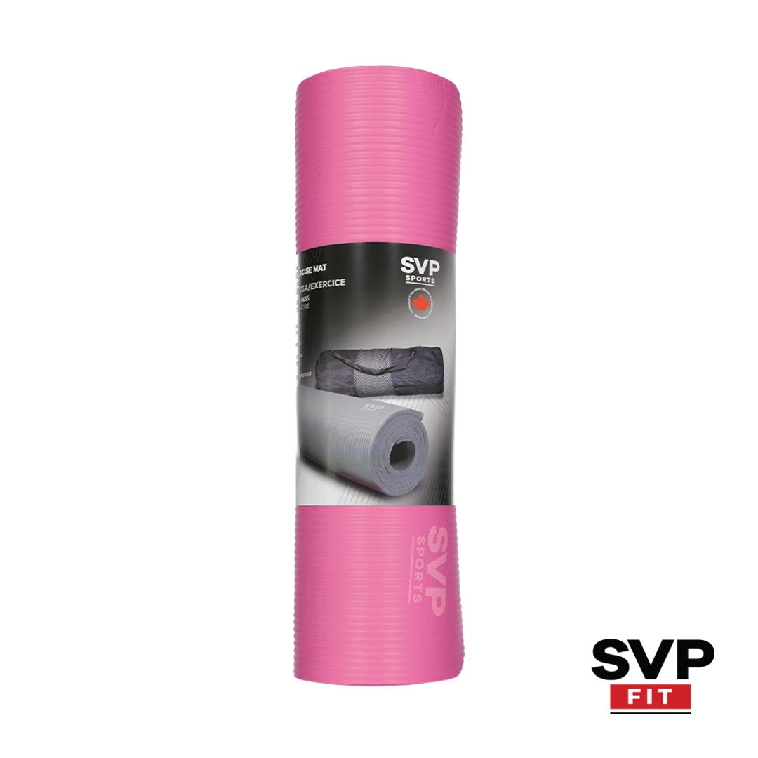 SVP Fit - Yoga/Exercise Mat 10mm With Mesh Carry Bag (NBR-10 PNK