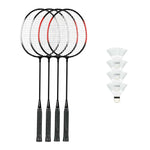 SVP Play - 4 Pack Steel Badminton Racquet Set With Net (SSO-047B4)