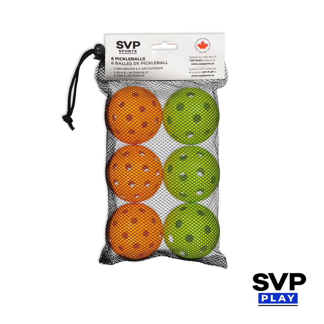 SVP Play - 6 Pack Indoor & Outdoor Pickleballs (SPK028) – SVP Sports