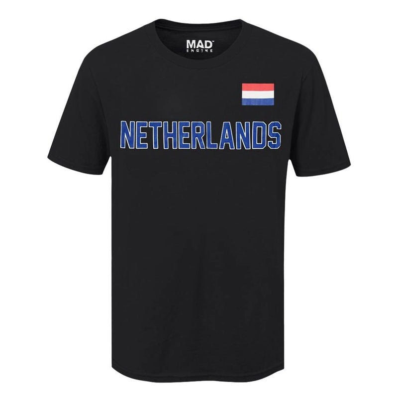 SVP Sports - Men's Netherlands Flag T-Shirt (MEXXPYJMSC3A1PB 00BLK)