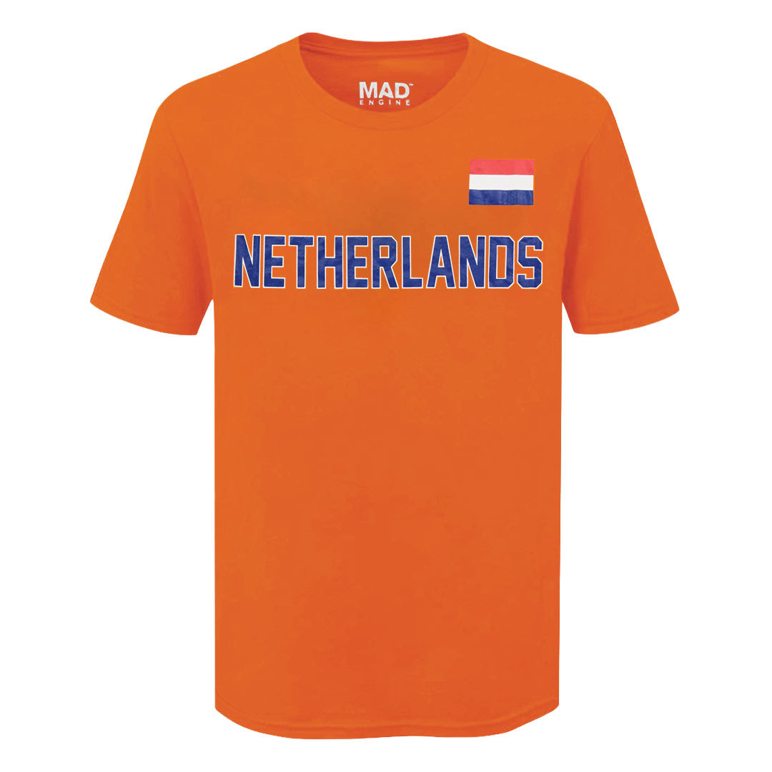 トップス BROCHURE FLAG SHIRTS SVP Sports - Men's Netherlands Flag T-Shirt (MEXXPYJMSC3A1PB 82ORG)