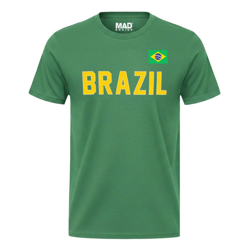 SVP Sports  - Men's Brazil Flag T-Shirt (MEXXPYFMSC3A1PB 30GRN)