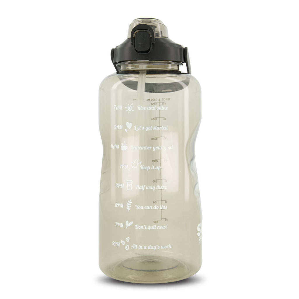 SVP Sports - Bouteille d'eau d'hydratation de 128 oz (128OZ-BLKCLEAR) 