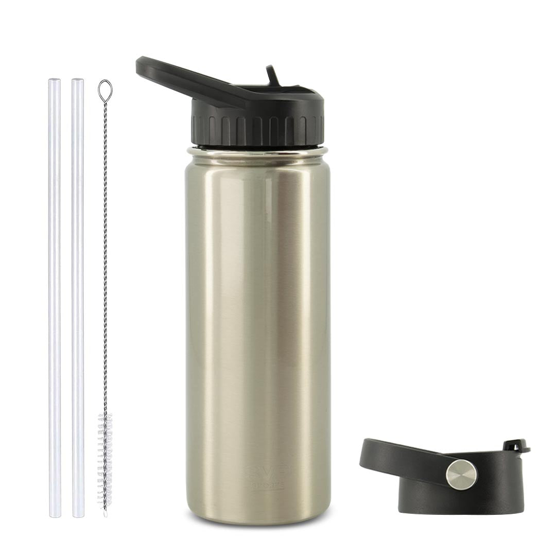 SVP Sports - 18oz Insulated Thermal Bottle - Hot & Cold (18OZ-SVP-STEE