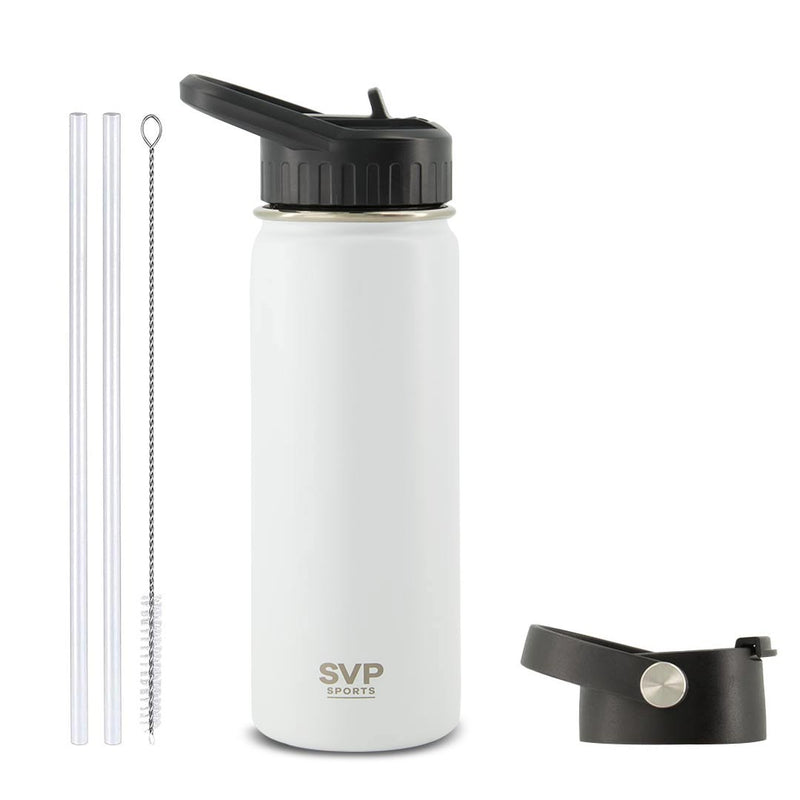 SVP Sports - 18oz Insulated Thermal Bottle - Hot & Cold (18OZ-SVP-WHT)