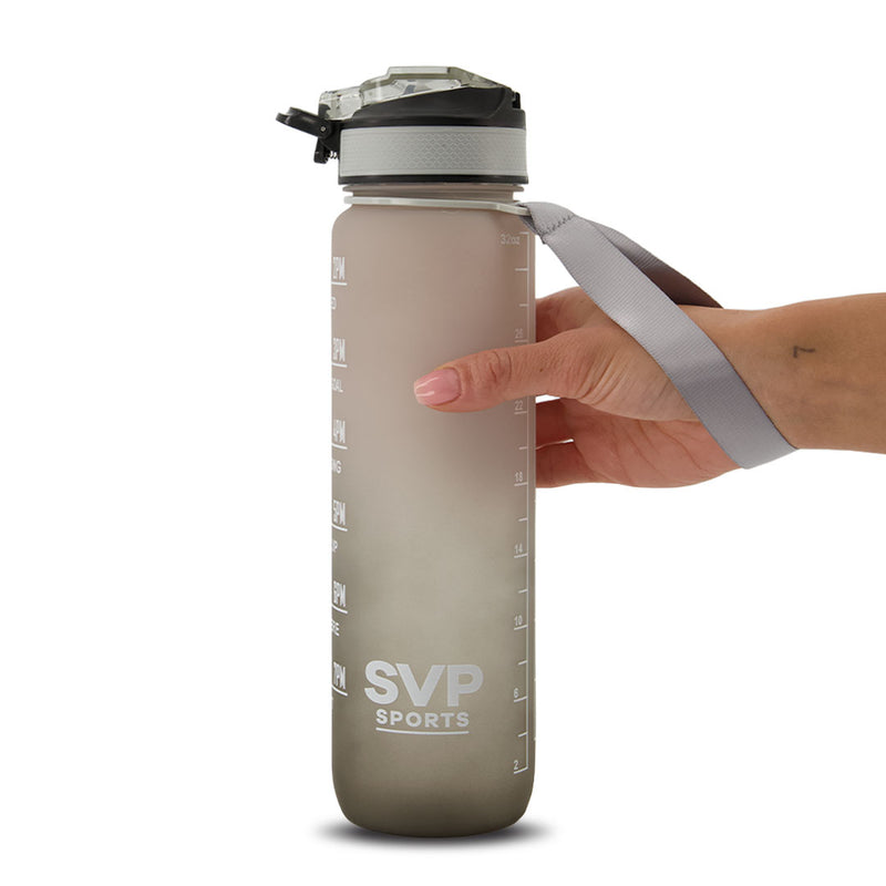 SVP Sports - Bouteille d'eau d'hydratation de 32 oz (32OZ-GRYBLK) 