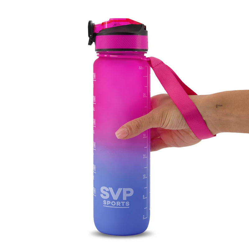 SVP Sports - Bouteille d'eau d'hydratation de 32 oz (32OZ-PNKBLU) 