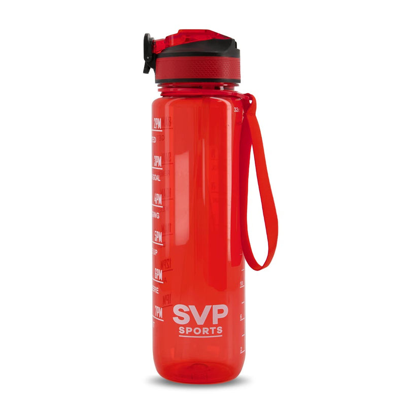 SVP Sports - Bouteille d'eau d'hydratation de 32 oz (32 OZ-REDCLEAR) 