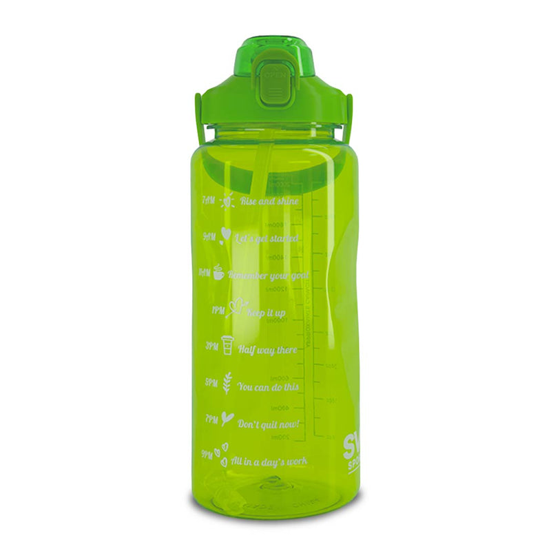 SVP Sports - Bouteille d'eau d'hydratation de 64 oz (64OZ-GRNCLEAR) 