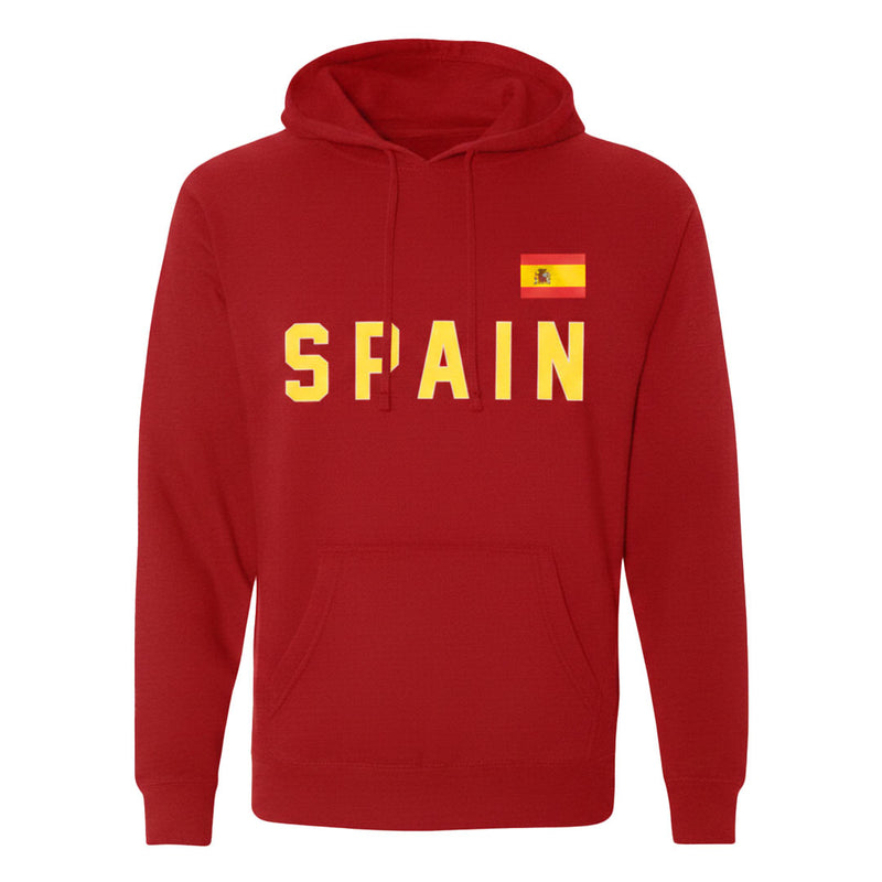 SVP Sports - Men's Spain Flag Hoodie (MEXXPYKMLOFA1PB 62RED)