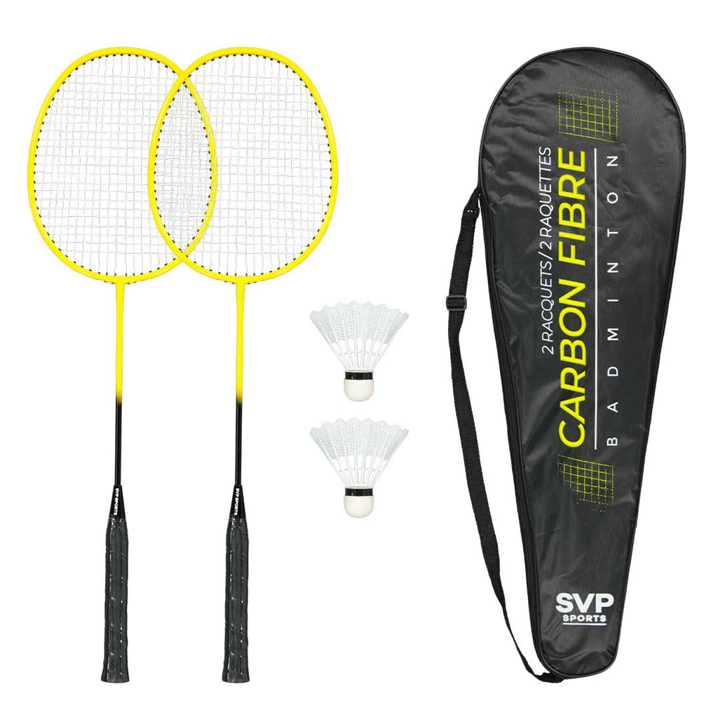 SVP Play - 2 Pack Carbonfibre Badminton Racquet Set (SSO-050)