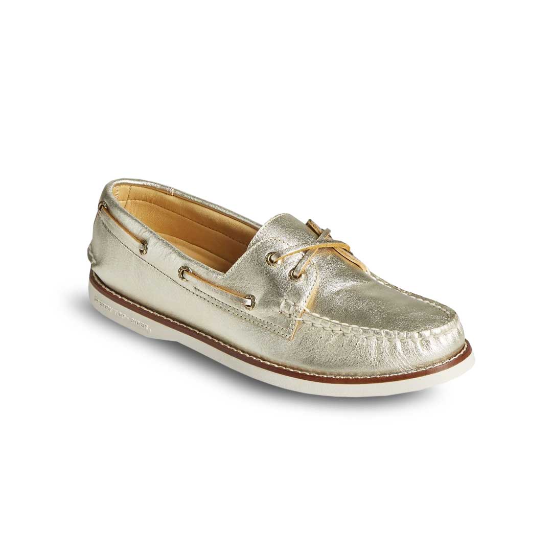 Sperry Women s Gold Authentic Original 2 Eye Shoes STS87107