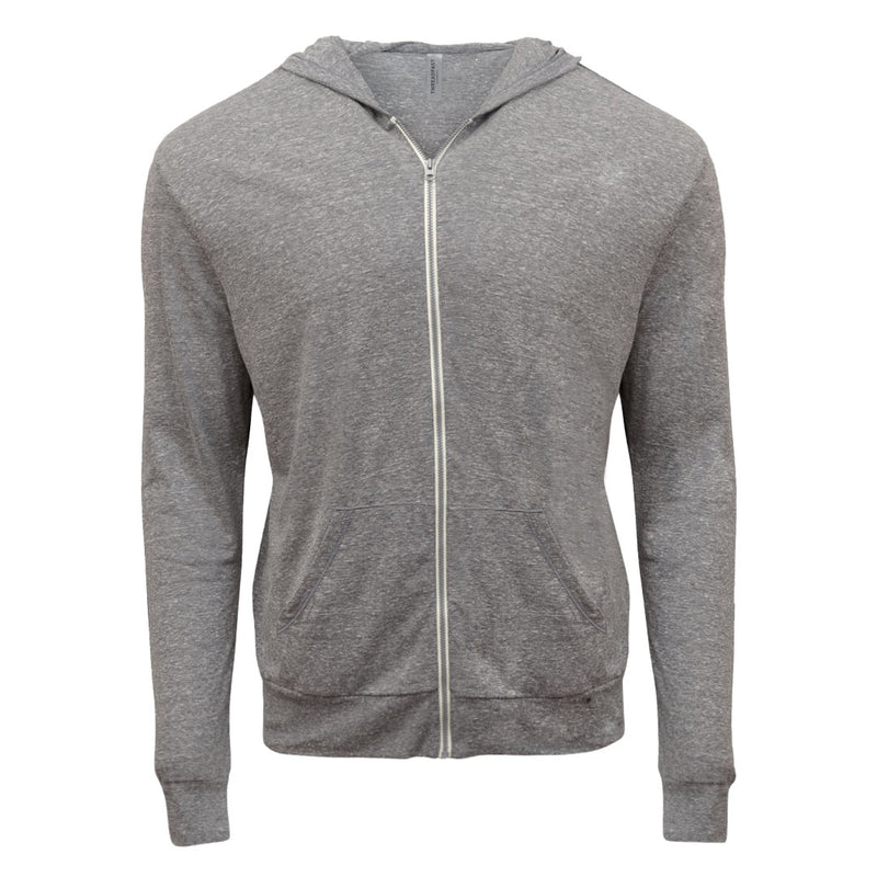 Threadfast  - Unisex Lightweight Premium Full Zip Hoodie (302Z GRY02)