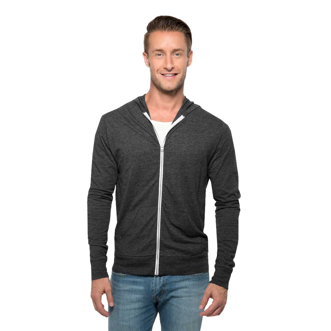 Threadfast - Unisex Lightweight Premium Full Zip Hoodie (302Z