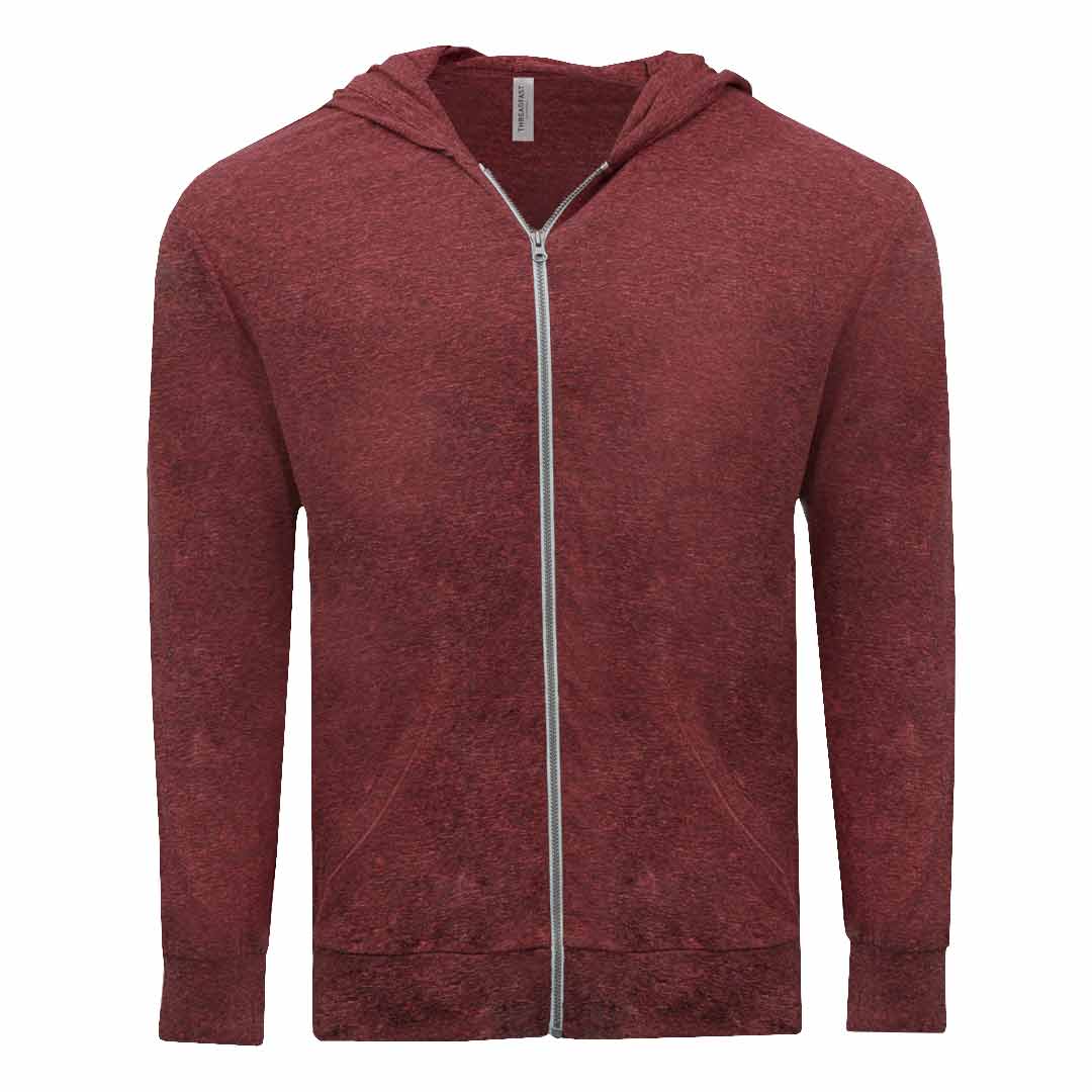 Threadfast - Unisex Lightweight Premium Full Zip Hoodie (302Z