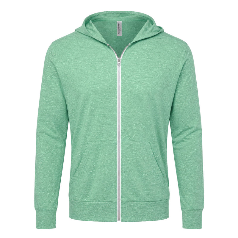 Threadfast - Unisex Lightweight Premium Full Zip Hoodie (302Z GRN02)