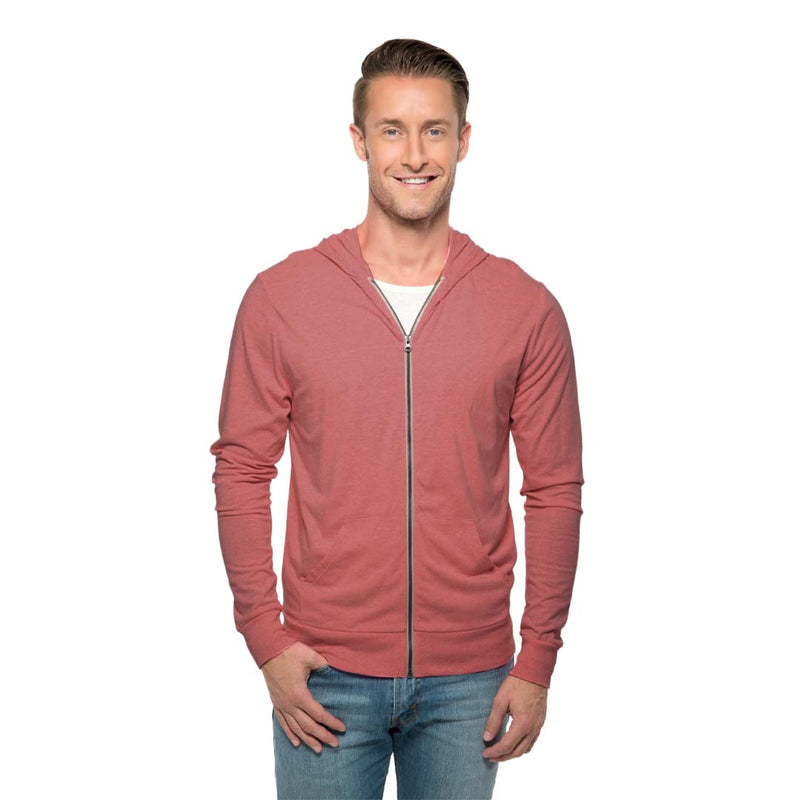 Threadfast - Unisex Lightweight Premium Full Zip Hoodie (302Z RED02)