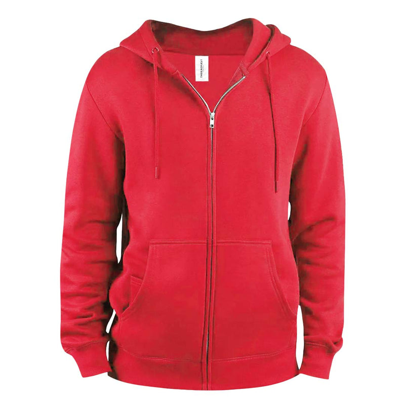 Threadfast - Unisex Premium Ultimate Fleece Full Zip Hoodie (320Z RED20)