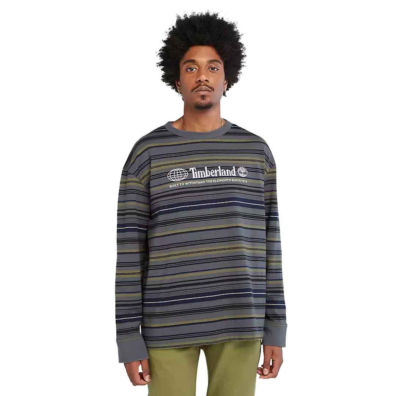 Timberland - T-shirt à manches longues rayé épais pour hommes (TB0A68Y1 DH3) 