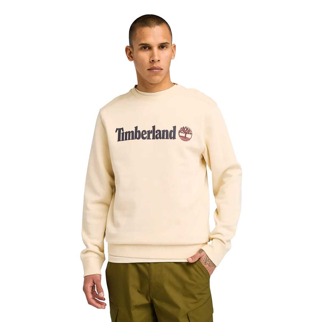 Timberland - Men's Linear Logo Crewneck Sweatshirt (TB0A5UJYEFL)