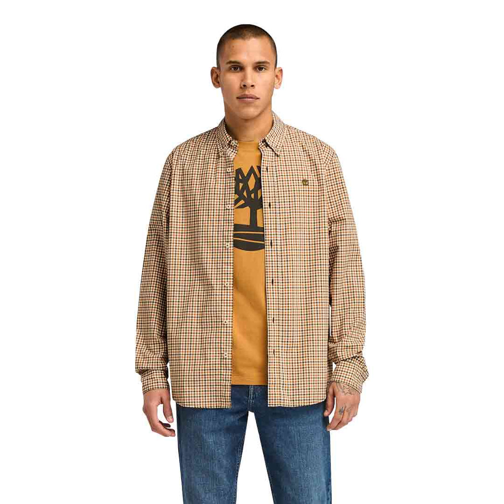 Timberland - Men's Stretch Poplin Gingham Flannel Shirt (TB0A6V82C68)