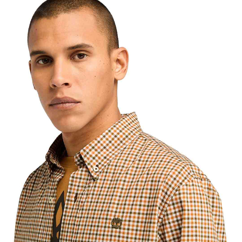 Timberland - Men's Stretch Poplin Gingham Flannel Shirt (TB0A6V82C68)