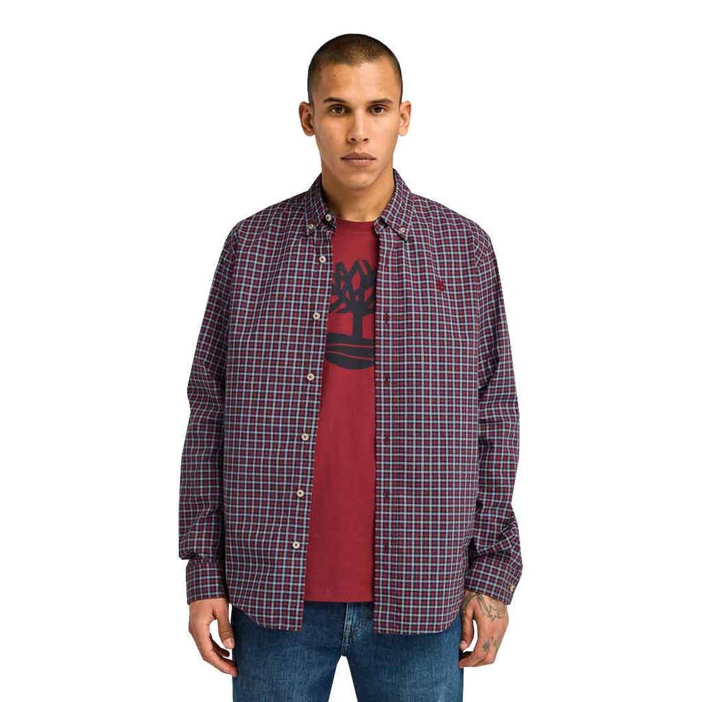 Timberland - Men's Stretch Poplin Gingham Flannel Shirt (TB0A6V82EIF)
