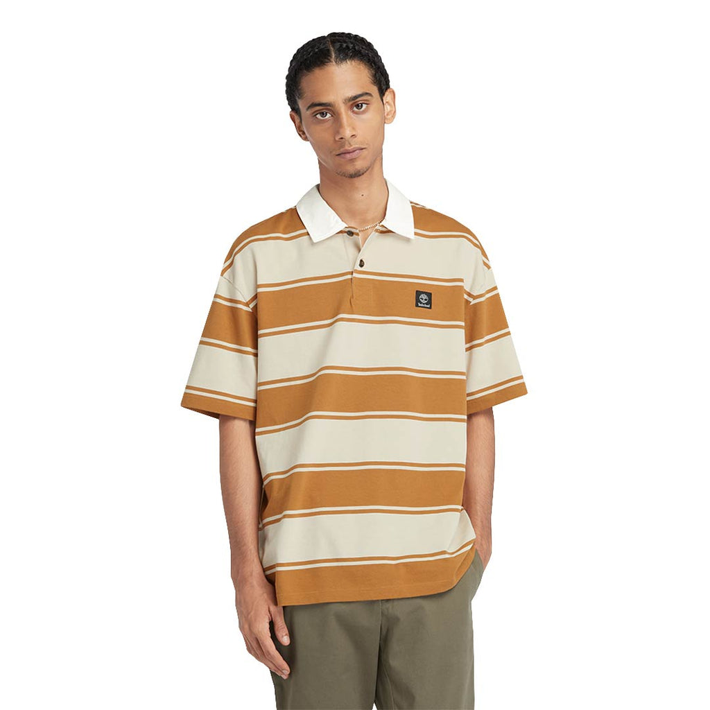 Timberland - Men's Striped Rugby Short Sleeve Polo (TB0A5U73P50)