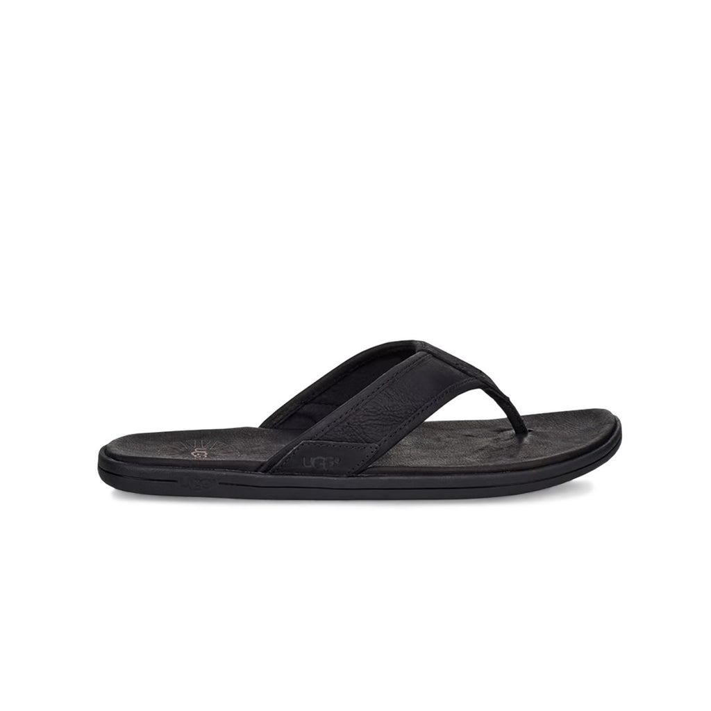 UGG® Men's Seaside Leather Flip Flop Sandals (1102690-BLK
